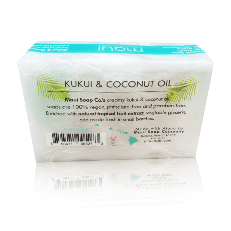 Awapuhi Scented 6 oz Hawaiian Bar Soap Back Of Package