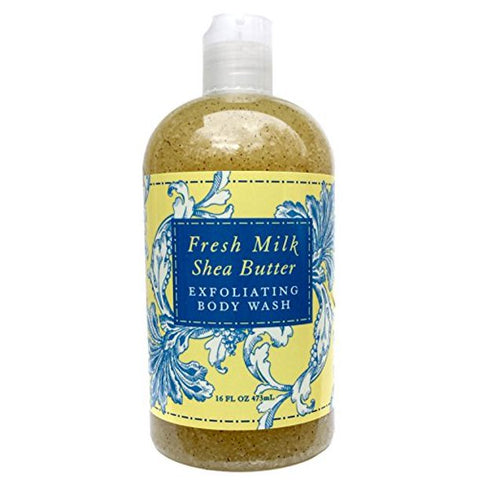 Fresh Milk Shea Butter Scented Exfoliating Body Wash 16 oz