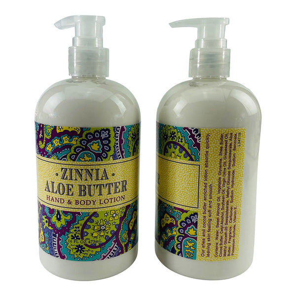 Zinnia Aloe Butter Scented Shea Butter Lotion 16 Fl. Oz. (2 Pack) Ingredients