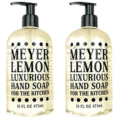 Meyer Lemon Scented Liquid Hand Soap 16 oz (2 Pack)
