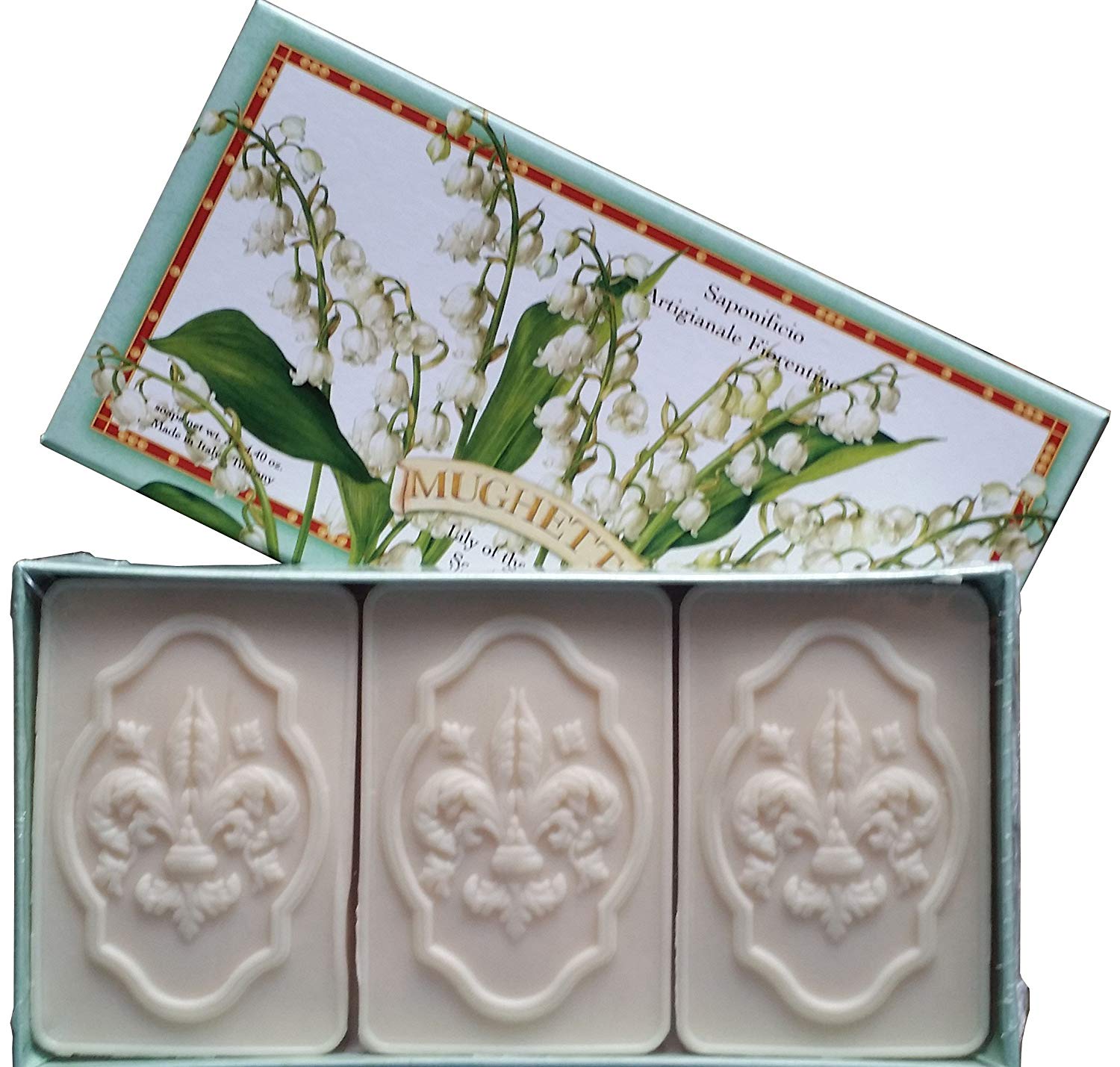 Lily of the Valley (Mughetto) Scented Set of 3 x 4.40 oz Rectangular Soaps