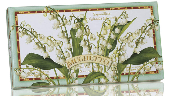 Lily of the Valley (Mughetto) Scented Set of 3 x 4.40 oz Rectangular Soaps