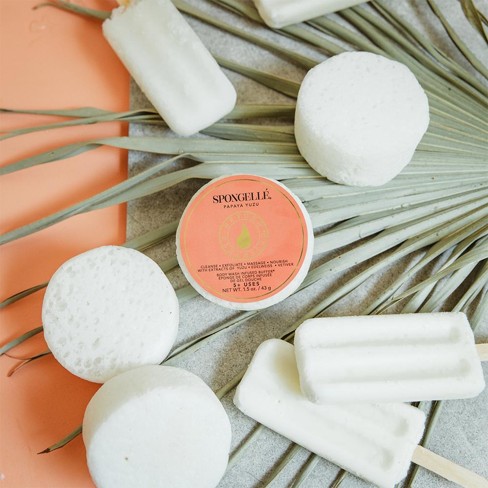Spongette Bath Sponge – Papaya Yuzu