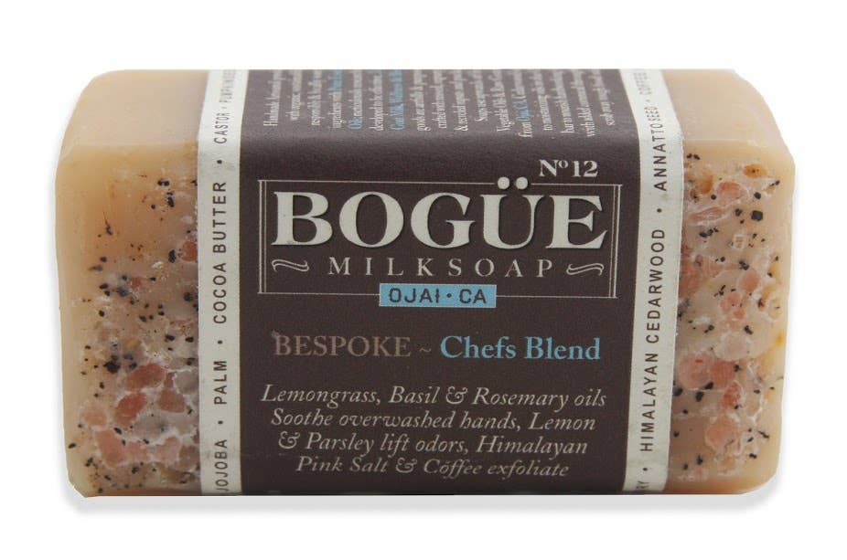 No 12 Bespoke “Garde Manger” Chefs Blend  4.25 oz Exfoliating Bar Soap By Bogue Milk Soap