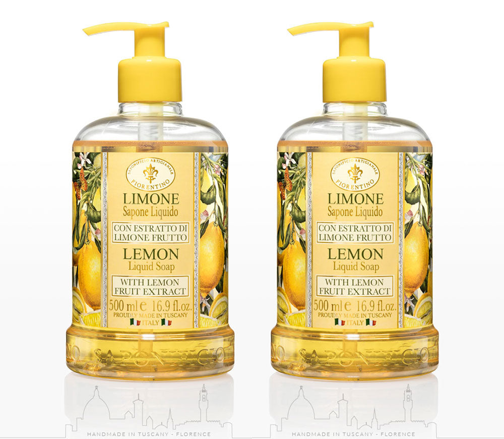 Lemon (Limone) Scented Liquid Hand Soap 16.9 oz (2 Pack)