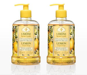 Lemon (Limone) Scented Liquid Hand Soap 16.9 oz (2 Pack)
