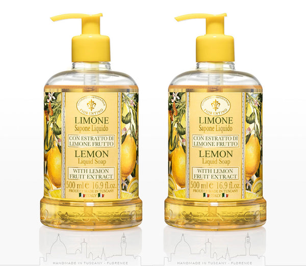 Lemon (Limone) Scented Liquid Hand Soap 16.9 oz (2 Pack)