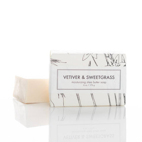 Vetiver & Sweetgrass Scented 6 oz Shea Butter Bar Soap
