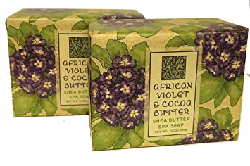 African Violet & Cocoa Butter Bar Soap 10.5 oz 2 pack