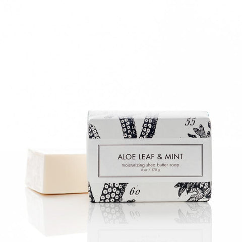 Aloe Leaf & Mint Scented 6 oz Shea Butter Bar Soap