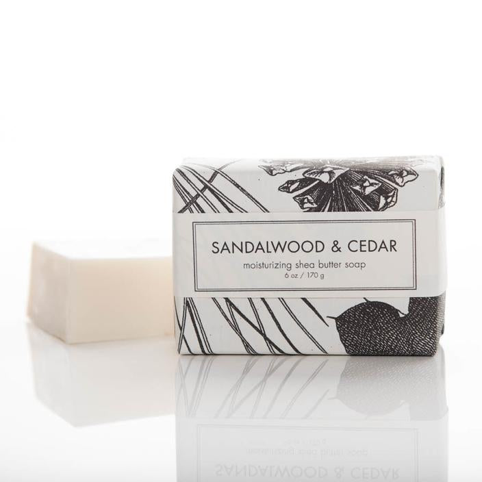 Sandalwood & Cedar Scented 6 oz Shea Butter Bar Soap By Formulary 55