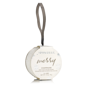 Holiday Ornament Body Buffer – Merry (Champagne) By Spongelle