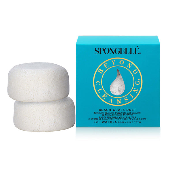 Boxed Duo Bath Sponges – Beach Grass