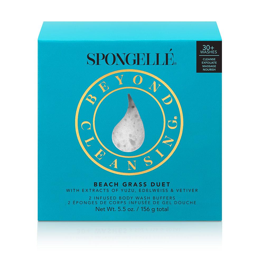 Boxed Duo Bath Sponges – Beach Grass By Spongelle