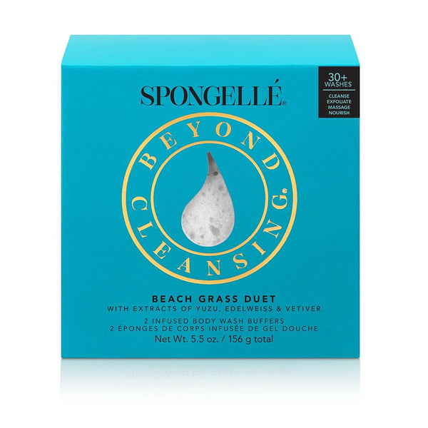 Boxed Duo Bath Sponges – Beach Grass By Spongelle