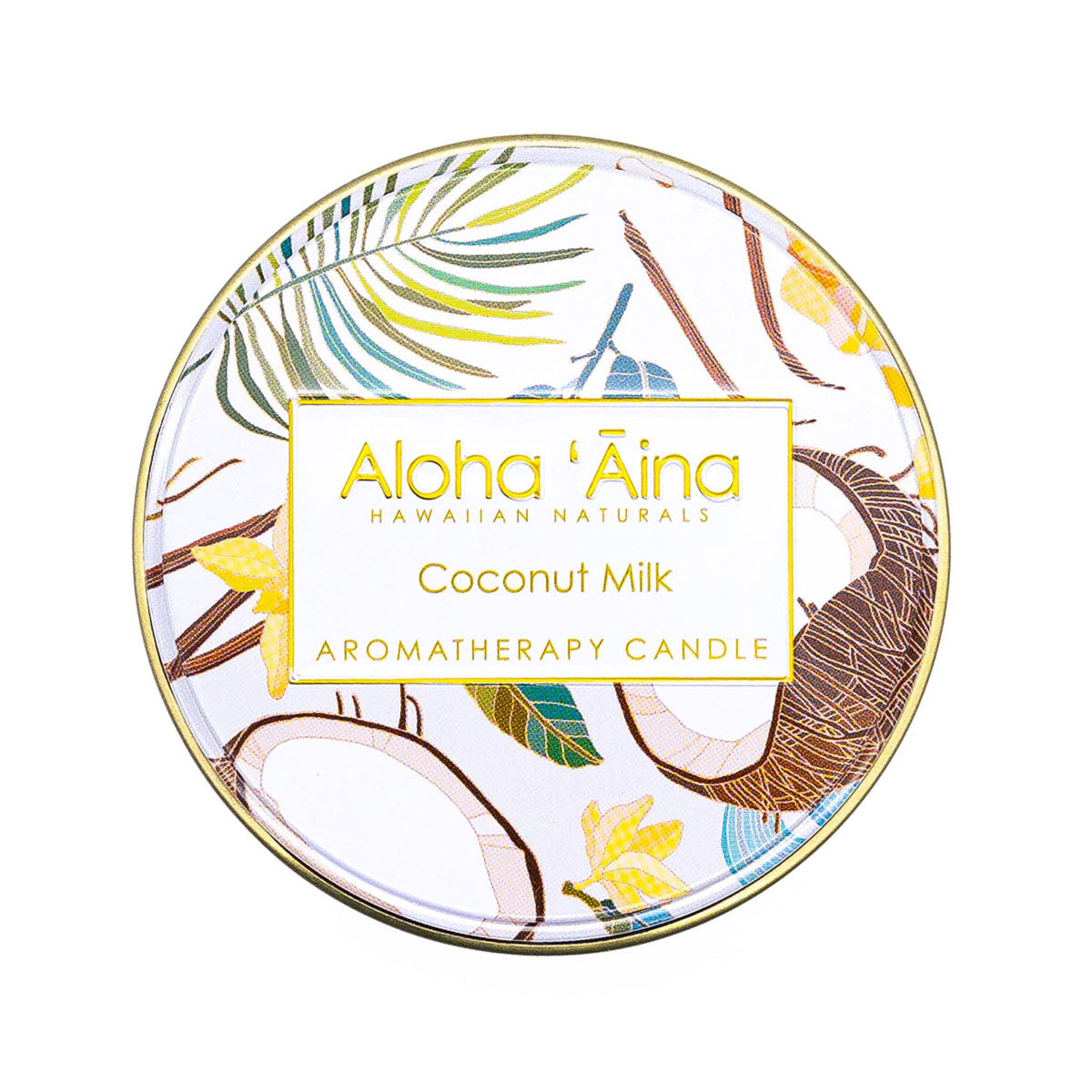 Aloha 'Aina Coconut Milk Scented Hawaiian Aromatherapy Candle Top View