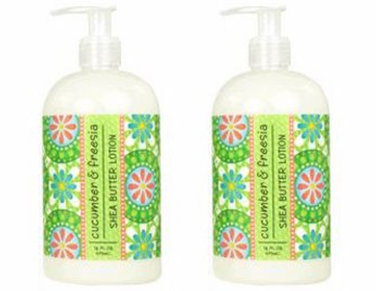 Cucumber & Freesia Scented Shea Butter Lotion 16 oz (2 Pack)