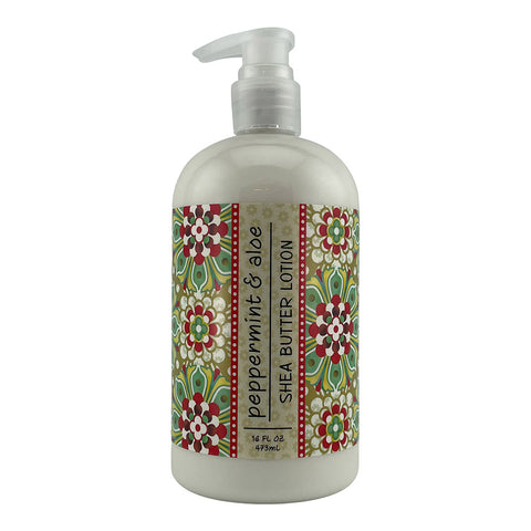 Peppermint & Aloe Scented Shea Butter Lotion 16 Fl. Oz.