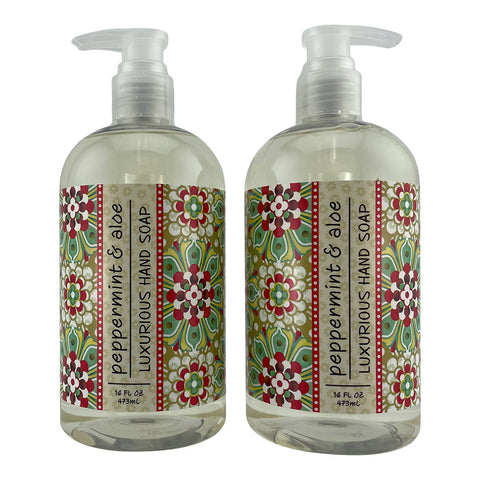 Peppermint & Aloe Scented Liquid Hand Soap 16 Fl. Oz. (2 Pack)