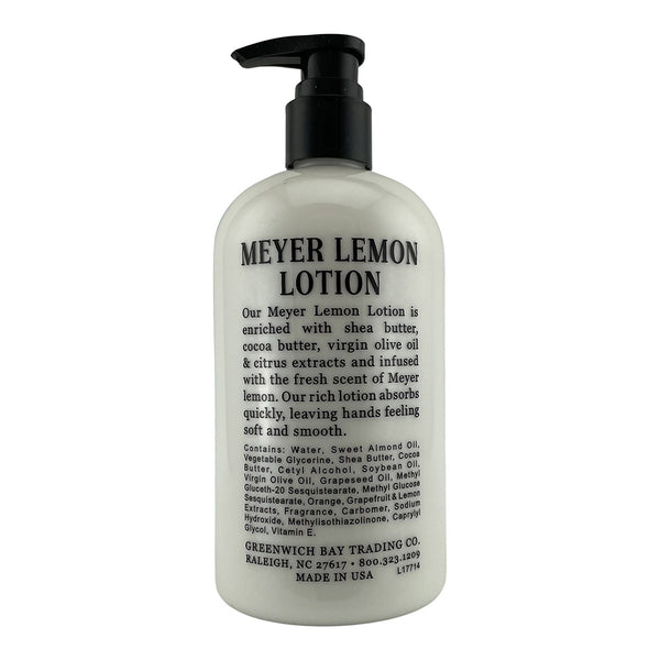 Meyer Lemon Scented Shea Butter Lotion 16 Fl. Oz. Ingredients