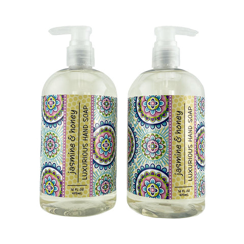 Jasmine & Honey Scented Liquid Hand Soap 16 oz (2 Pack)