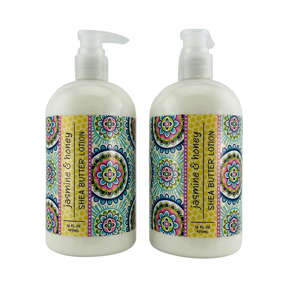 Jasmine & Honey Scented Shea Butter Lotion 16 oz (2 Pack)