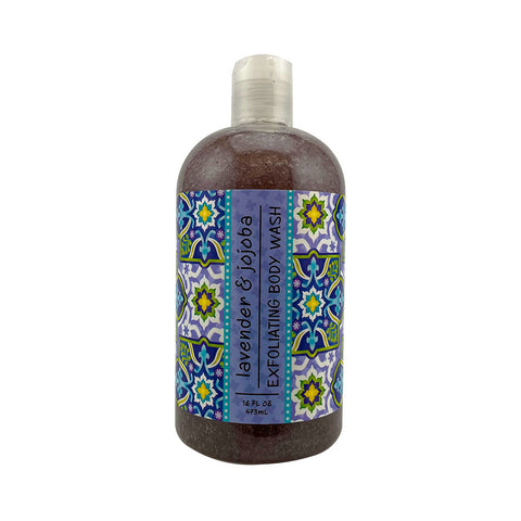 Lavender & Jojoba Scented Exfoliating Body Wash 16 oz