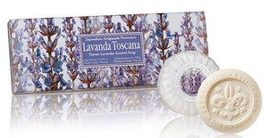 Tuscan Lavender (Lovanda Toscana) Scented Set of 3 x 3.52 oz Round Soaps