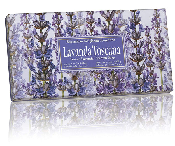 Tuscan Lavender (Lavanda Toscana) Scented Set of 3 x 4.40 oz Rectangular Soaps