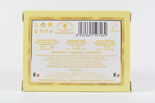 Lemon (Limone) Single 4.40 oz Soap Bar