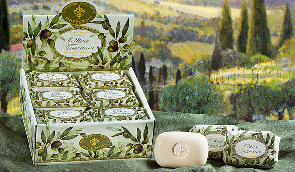 Tuscany Olive (Oliva Toscana) 7.05 Oz Soap Bar Case Display