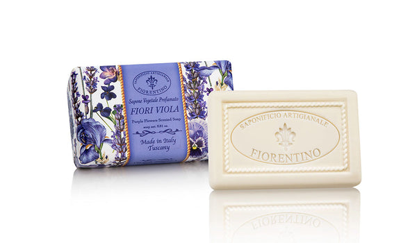 Purple Flowers (Fiori Viola) Scented 8.81 oz Soap Bar By Saponificio Artigianale Fiorentino  