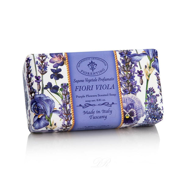 Purple Flowers (Fiori Viola) Scented 8.81 oz Soap Bar