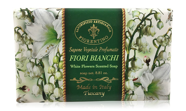 Fiori Bianchi (White Flowers) 8.81 Oz Soap Bar By Saponficio Artigianale Fiorentino