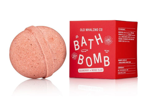Seaberry & Rose Clay Scented 8 oz Bath Bomb By Old Whaling Company