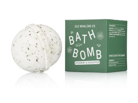 Spearmint & Eucalyptus Scented 8 oz Bath Bomb By Old Whaling Company
