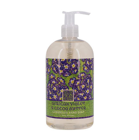African Violet & Cocoa Butter Scented Liquid Hand Soap 16 oz