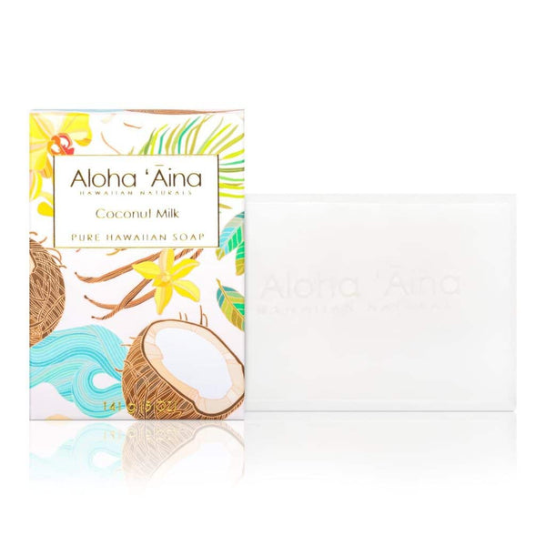 Aloha ‘Aina Coconut Milk Scented 5 oz Hawaiian Aromatherapy Pure Soap Bar By Maui Soap Co.