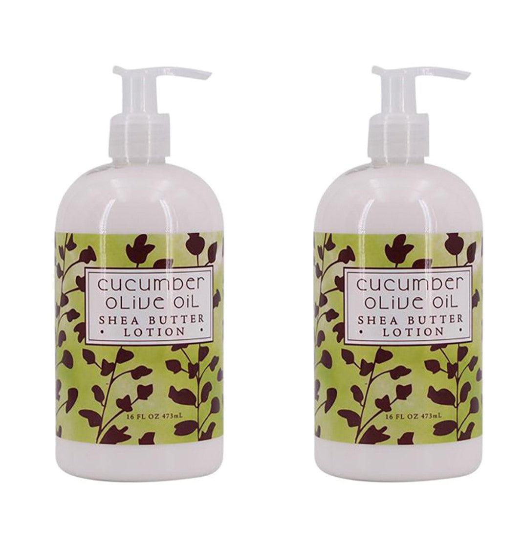 Cucumber Olive Oil Scented Shea Butter Lotion 16 oz (2 Pack)