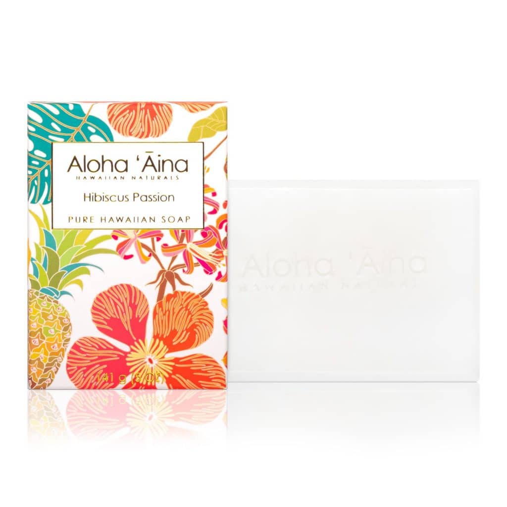 Aloha ‘Aina Hibiscus Passion Scented 5 oz Hawaiian Aromatherapy Pure Soap Bar By Maui Soap Co.