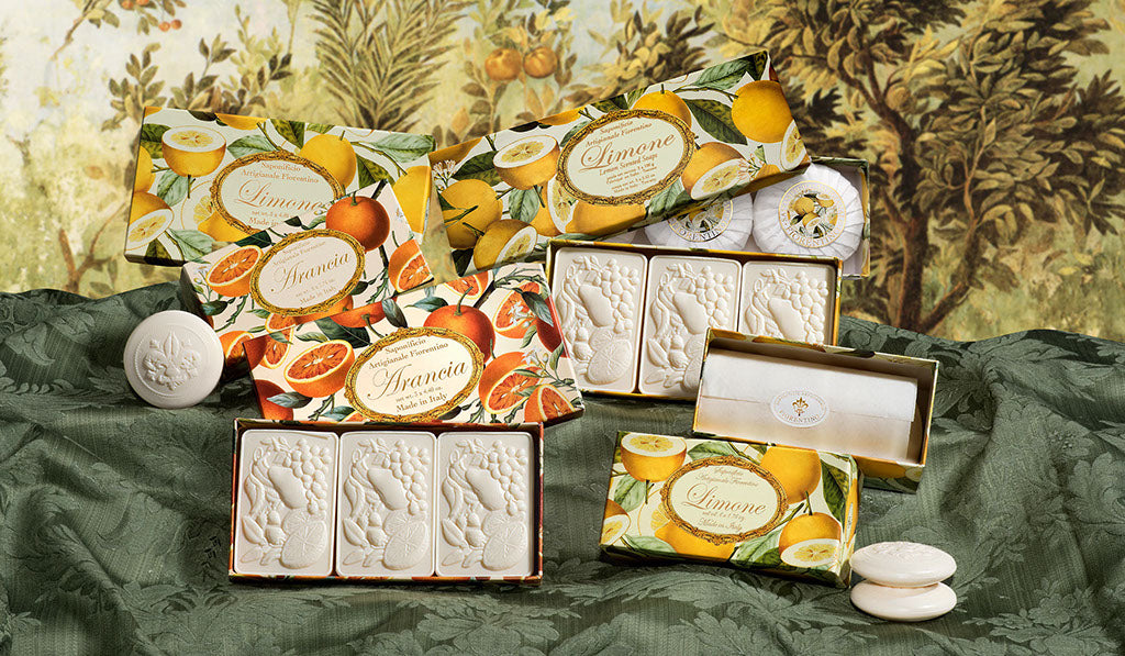 Orange (Arancia) Scented Set of 6 x 1.76 oz Round Soaps